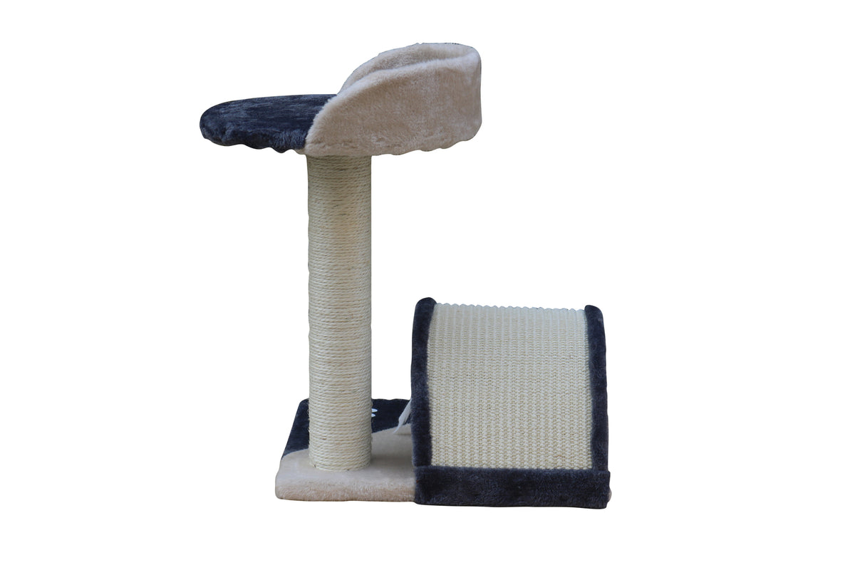 Grey Cat Scratching Post Tree with Scratching Pole - 50 cm