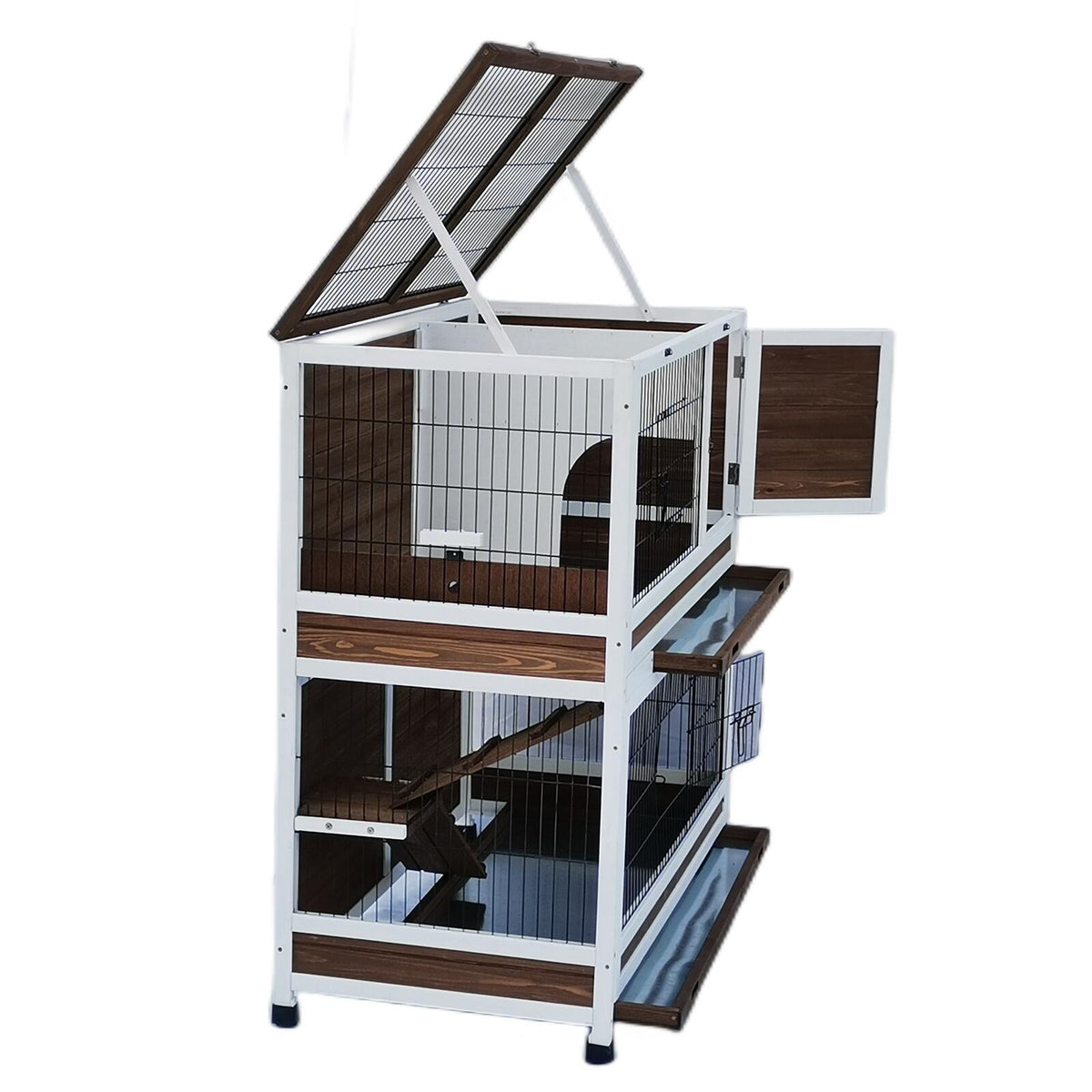 XL Double Storey Rabbit Hutch (118cm) | Guinea Pig & Cat Cage