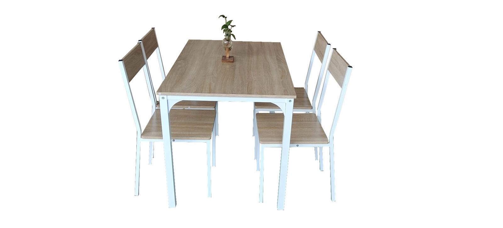 5 Piece Kitchen Dining Room Table and Chairs Set Furniture by YES4HOMES