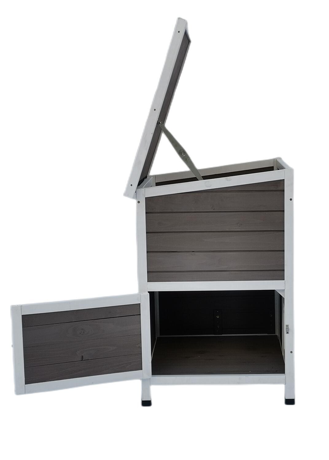 2 Story Cat Shelter Condo with Escape Door | Rainproof Kitty House