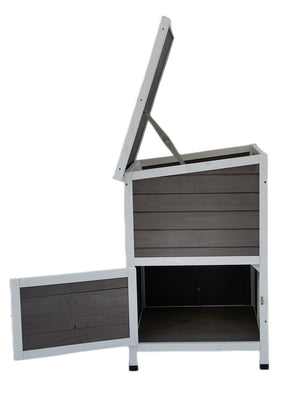 2 Story Cat Shelter Condo with Escape Door | Rainproof Kitty House