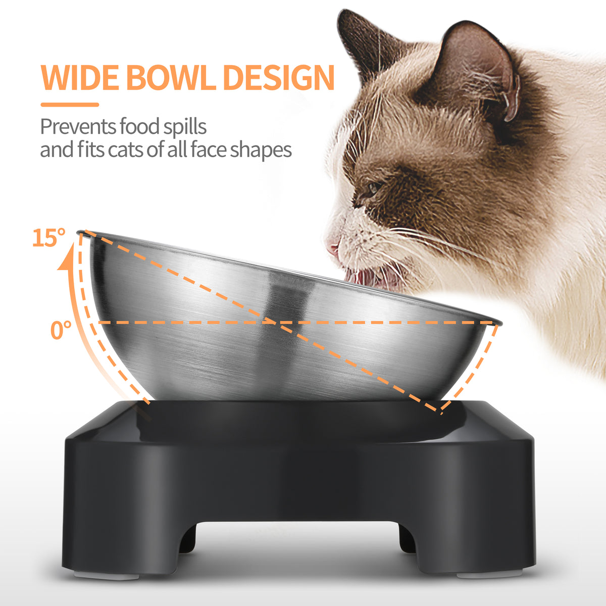 Stainless Steel Anti-Slip Pet Bowl - 2 Pack (Medium)