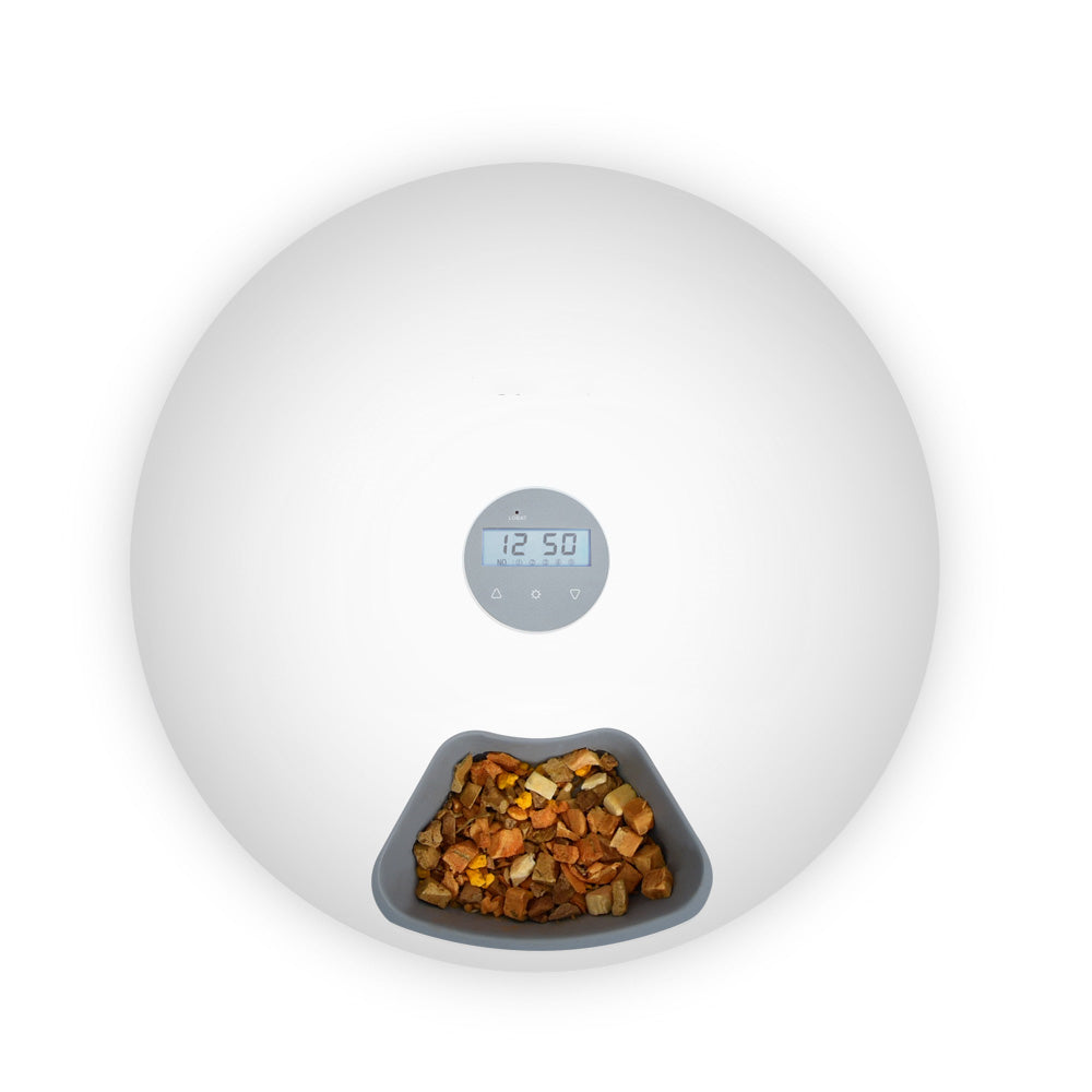 Automatic Pet Feeder w/ Programmable Timer | White (6 Meals)