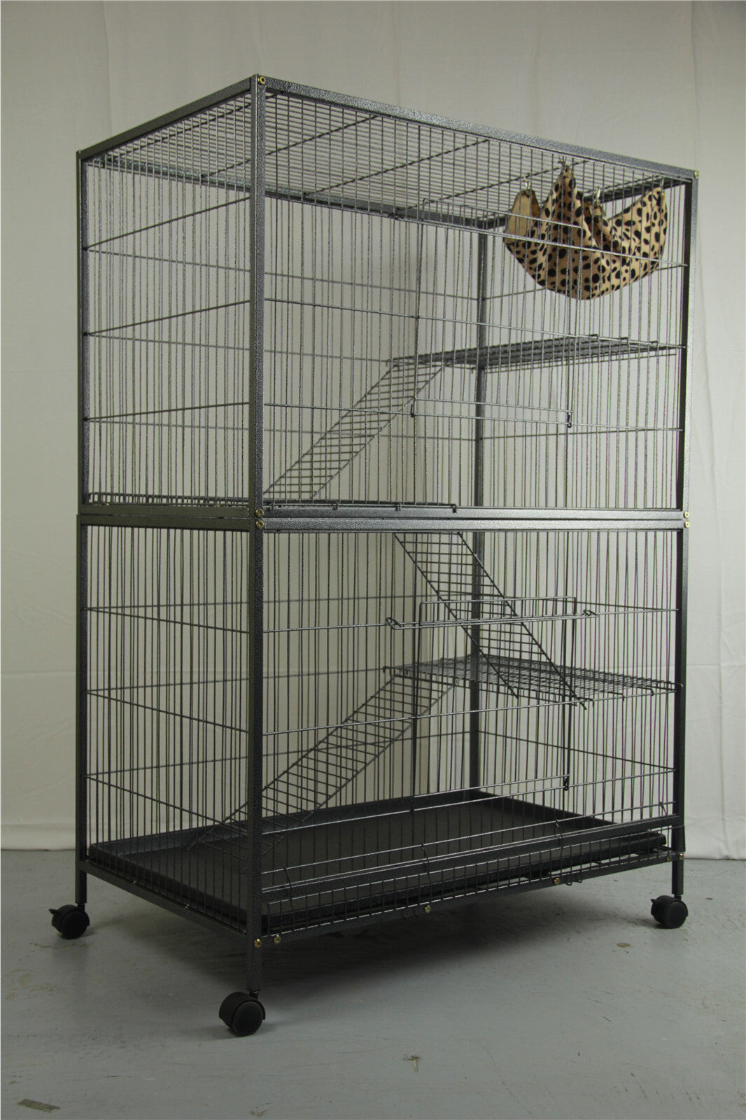 Pet 140cm 4 Level Bird Ferret Parrot Cage Aviary | Cat Budgie Hamster Castor