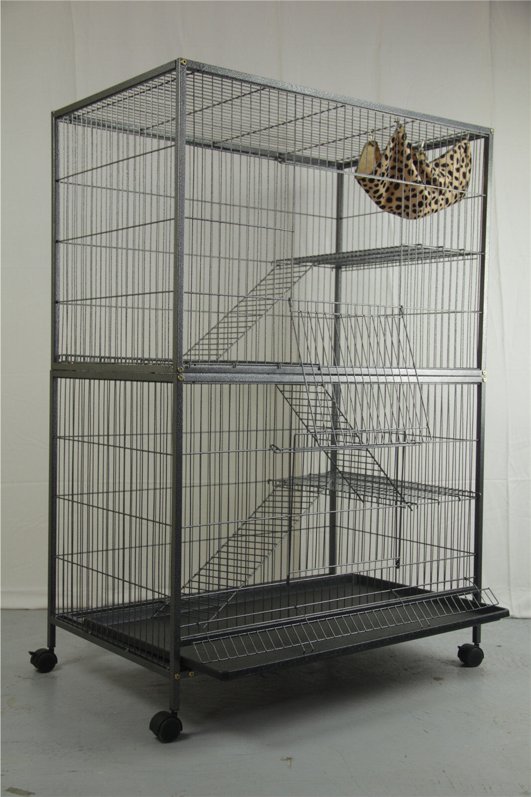 Pet 140cm 4 Level Bird Ferret Parrot Cage Aviary | Cat Budgie Hamster Castor