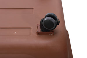 Large Plastic Kennels - Pet Carrier Dog Cat Cage Crate - Brown | With Handle and Wheel