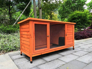 XXL Rabbit Hutch | Guinea Pig & Ferret Cage with Pull-Out Tray | 150x60x75 cm