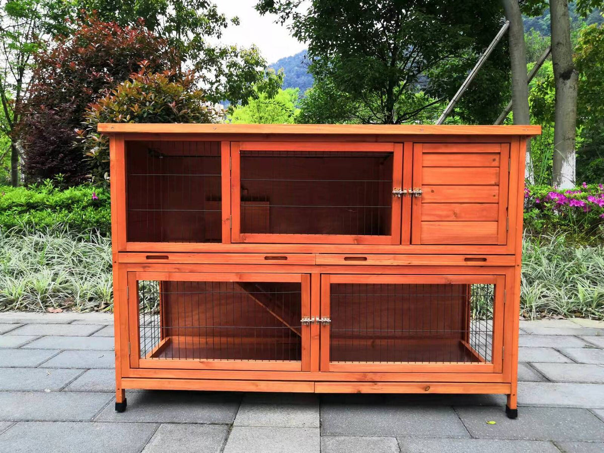 XXL Double Storey Rabbit Hutch | Guinea Pig, Ferret, Cat House | 150 cm