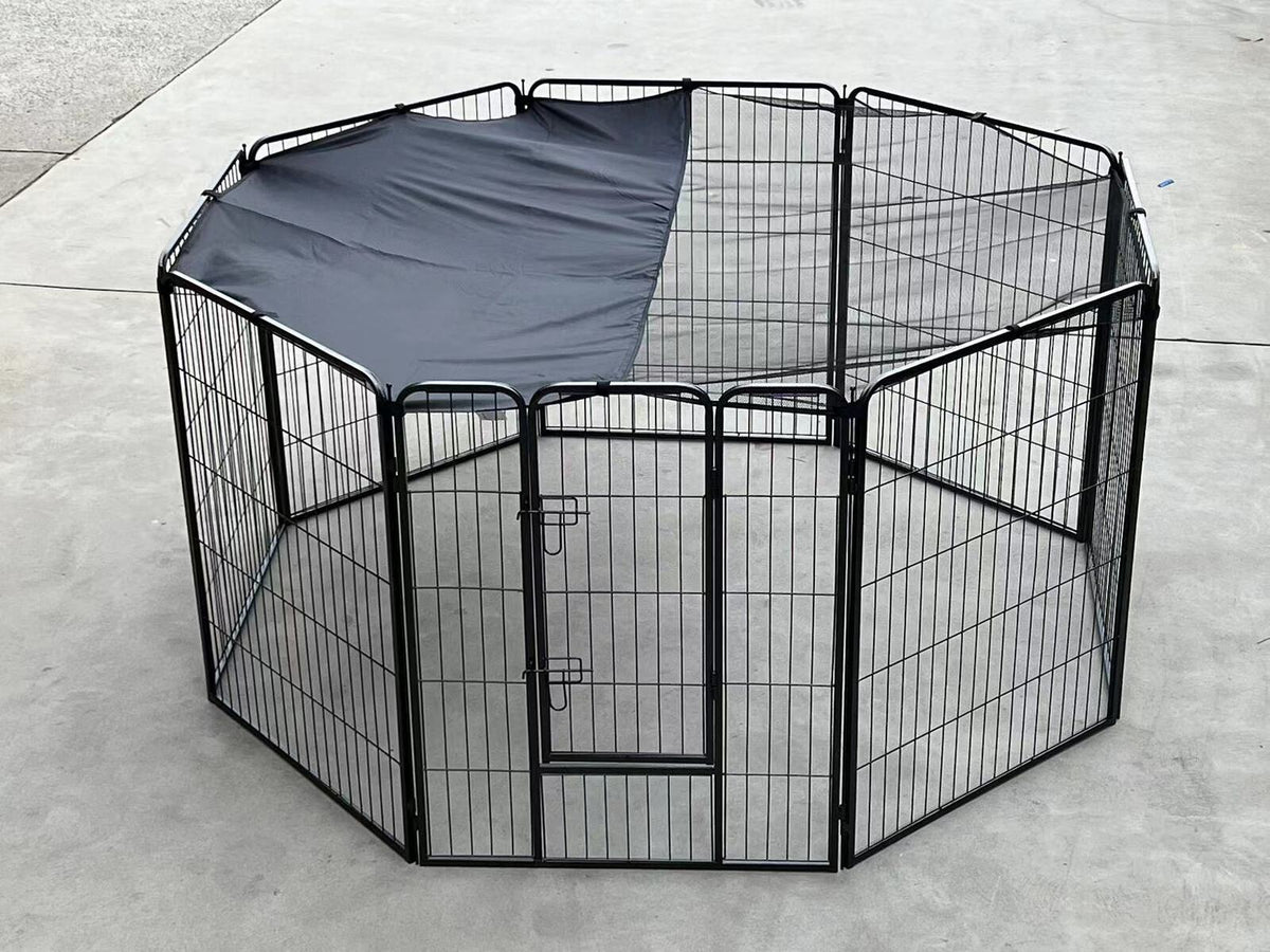 8-Panel Pet Dog Puppy Playpen Enclosure with Cover
