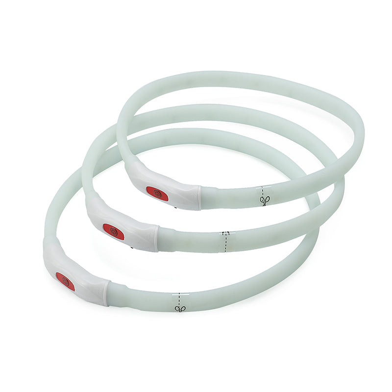 Medium 55CM LED Dog Collar USB Rechargeable for Pet Safety