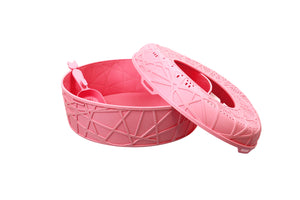 XL Portable Cat Litter Box Tray - Red | House with Scoop