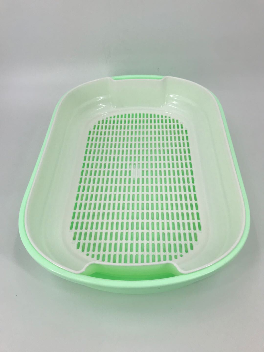 Green Large Portable Cat Litter Box Tray | Scoop | Grid Tray
