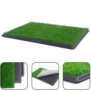 XL Indoor Dog Puppy Toilet Grass Training Mat Loo Pad Potty with 3 Grass