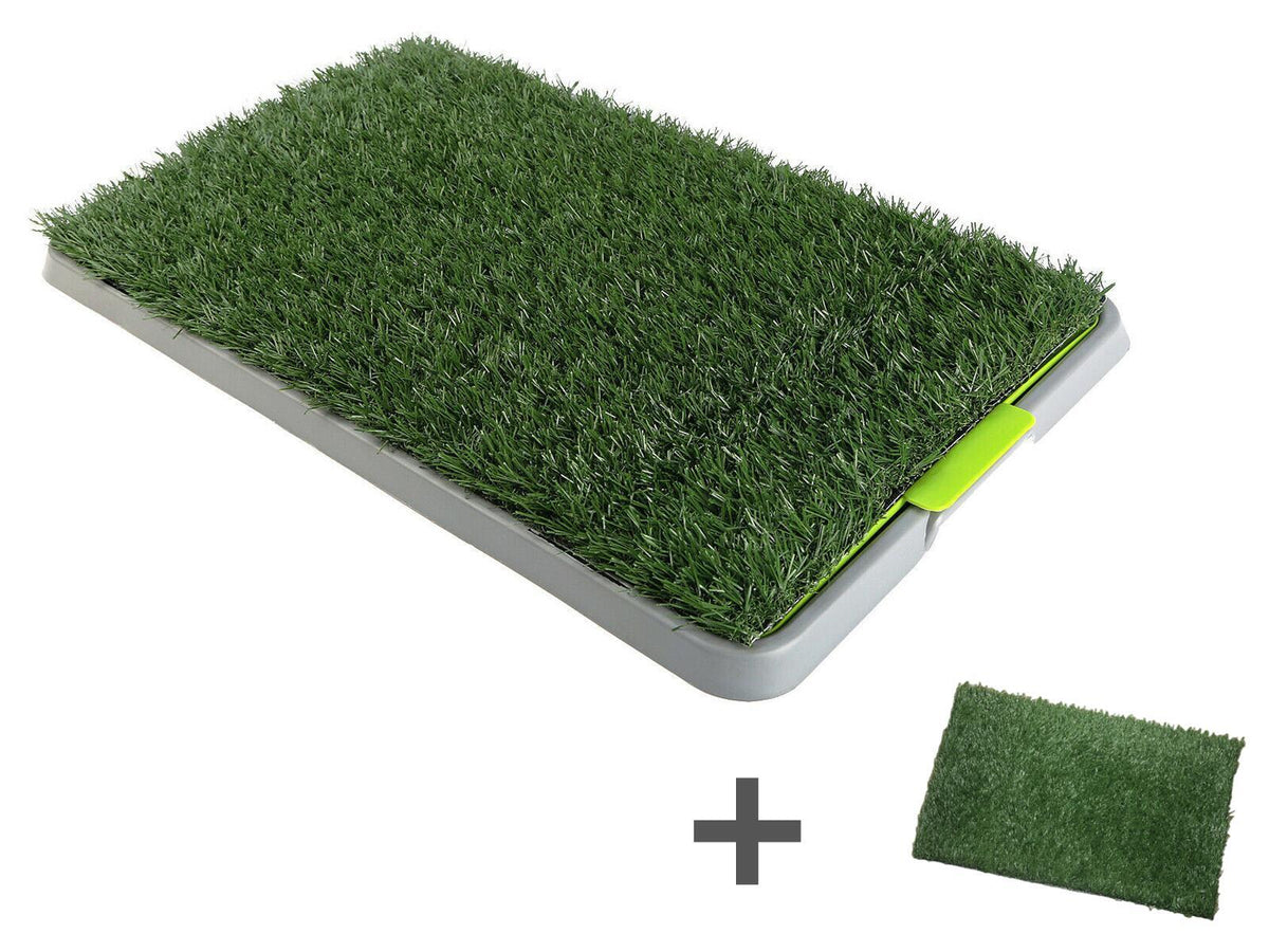 Indoor Dog Puppy Toilet Grass Potty Training Mat Loo Pad | With 2 Grass