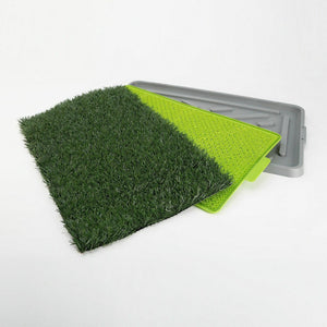 Indoor Dog Puppy Toilet Grass Potty Training Mat Loo Pad | With 2 Grass