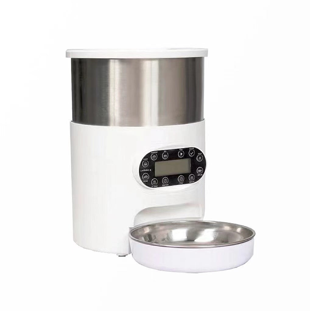 Electric Automatic Pet Dog Cat Rabbit Feeder Stainless Steel | 3L Dispenser