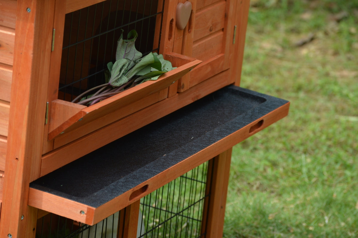 Double Storey Rabbit Hutch | Guinea Pig and Ferret Cage | Pull Out Tray