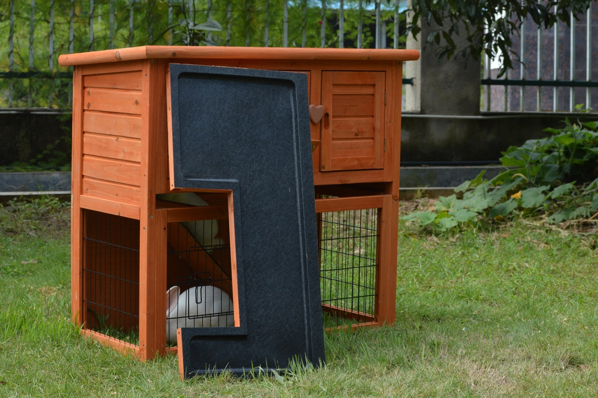 Double Storey Rabbit Hutch | Guinea Pig and Ferret Cage | Pull Out Tray