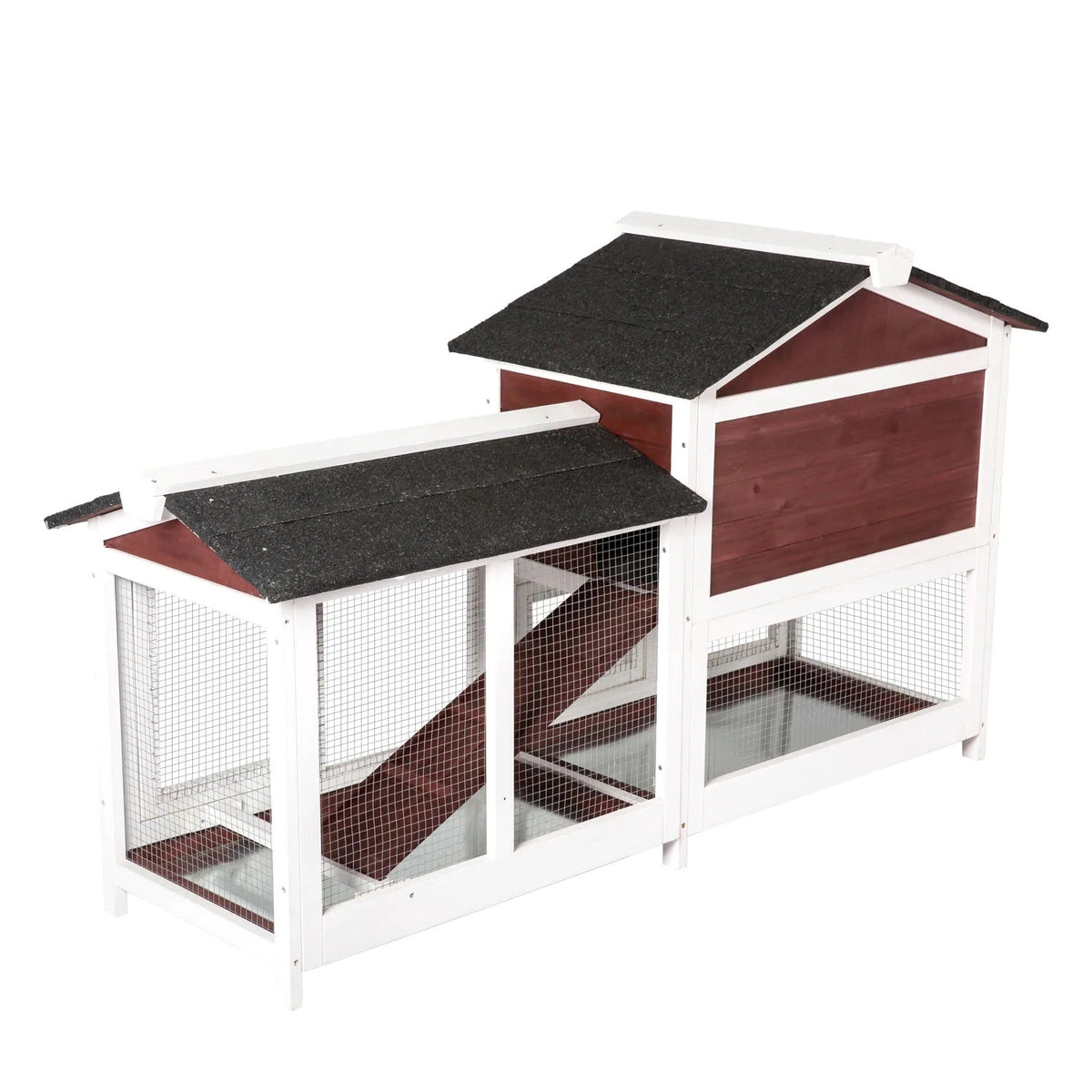 Double Storey Large Rabbit Hutch Guinea Pig Cat Cage | Ferret Cage With Pull Out Tray