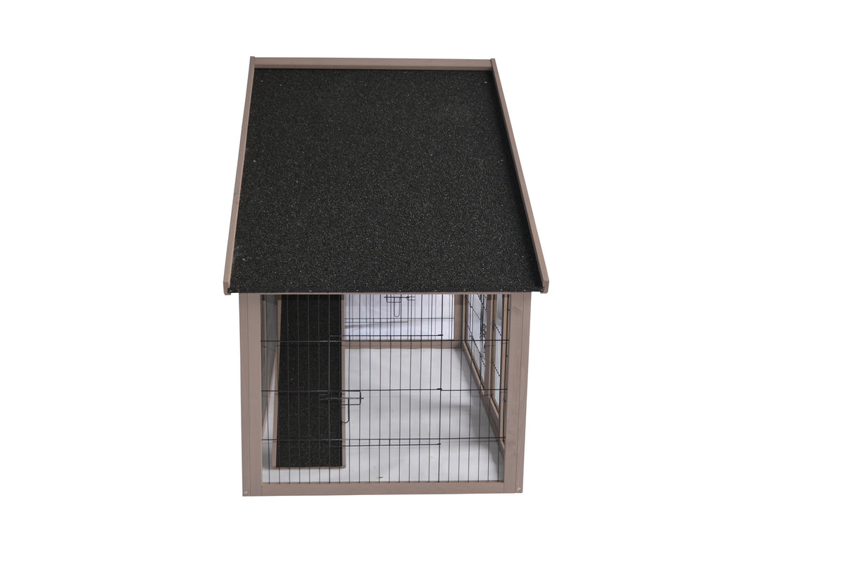 Grey Chicken Coop Rabbit Hutch | Ferret and Hen House