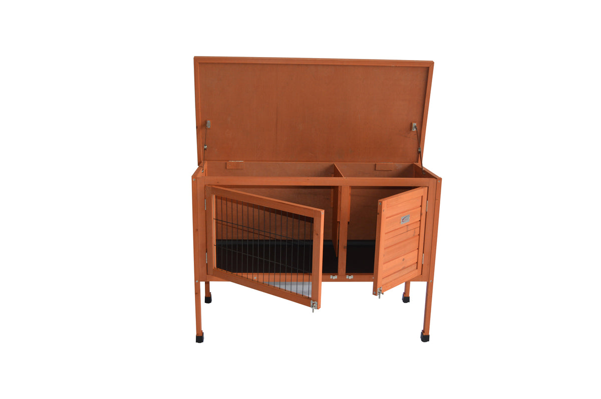Large Single Wooden Pet Rabbit Hutch | Guinea Pig & Ferret Cage