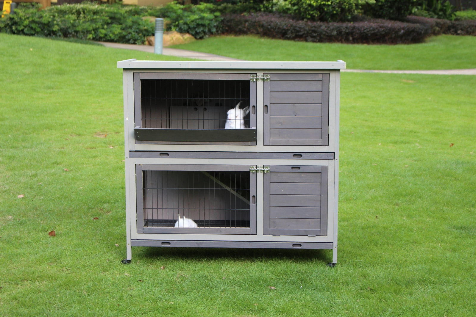 XL Double Storey Rabbit Hutch (110cm) | Guinea Pig & Cat Cage