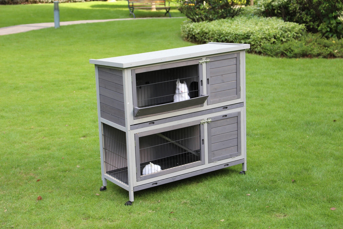 XL Double Storey Rabbit Hutch (110cm) | Guinea Pig & Cat Cage