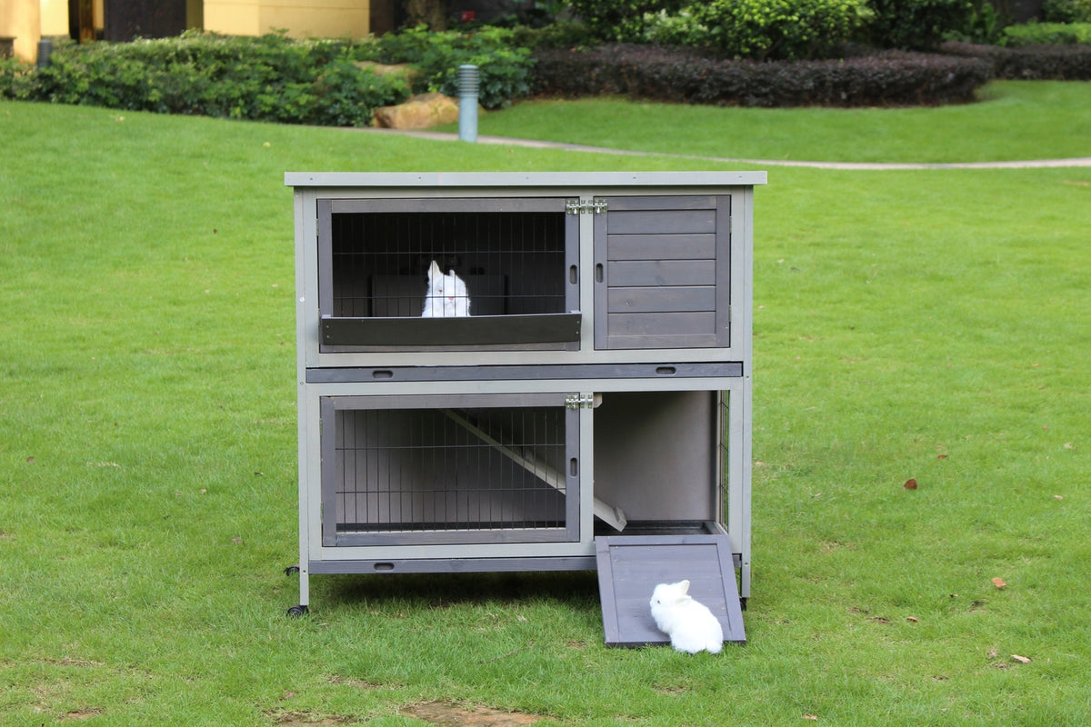 XL Double Storey Rabbit Hutch (110cm) | Guinea Pig & Cat Cage