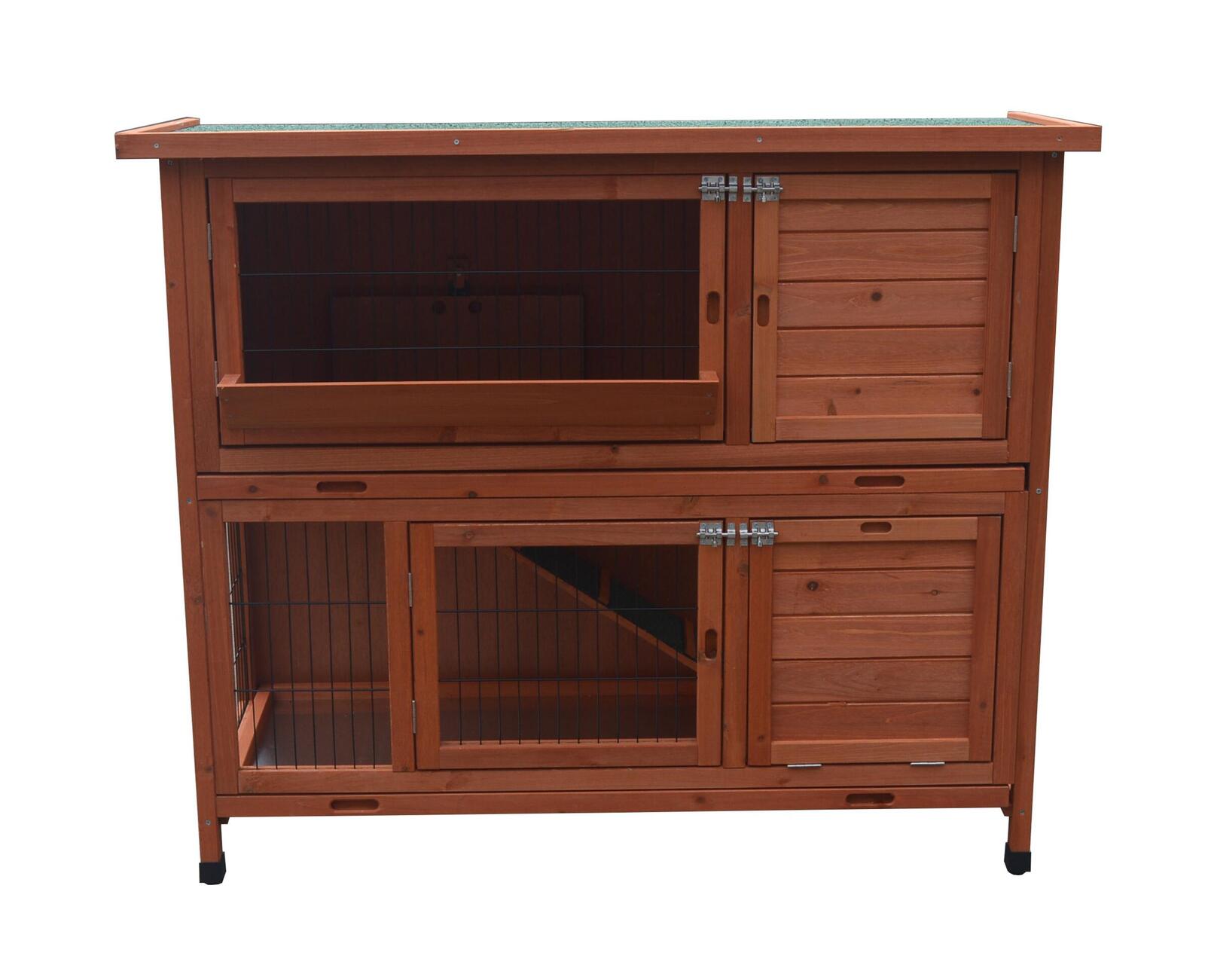 XL Double Storey Rabbit Hutch (120cm) | Guinea Pig & Cat Cage