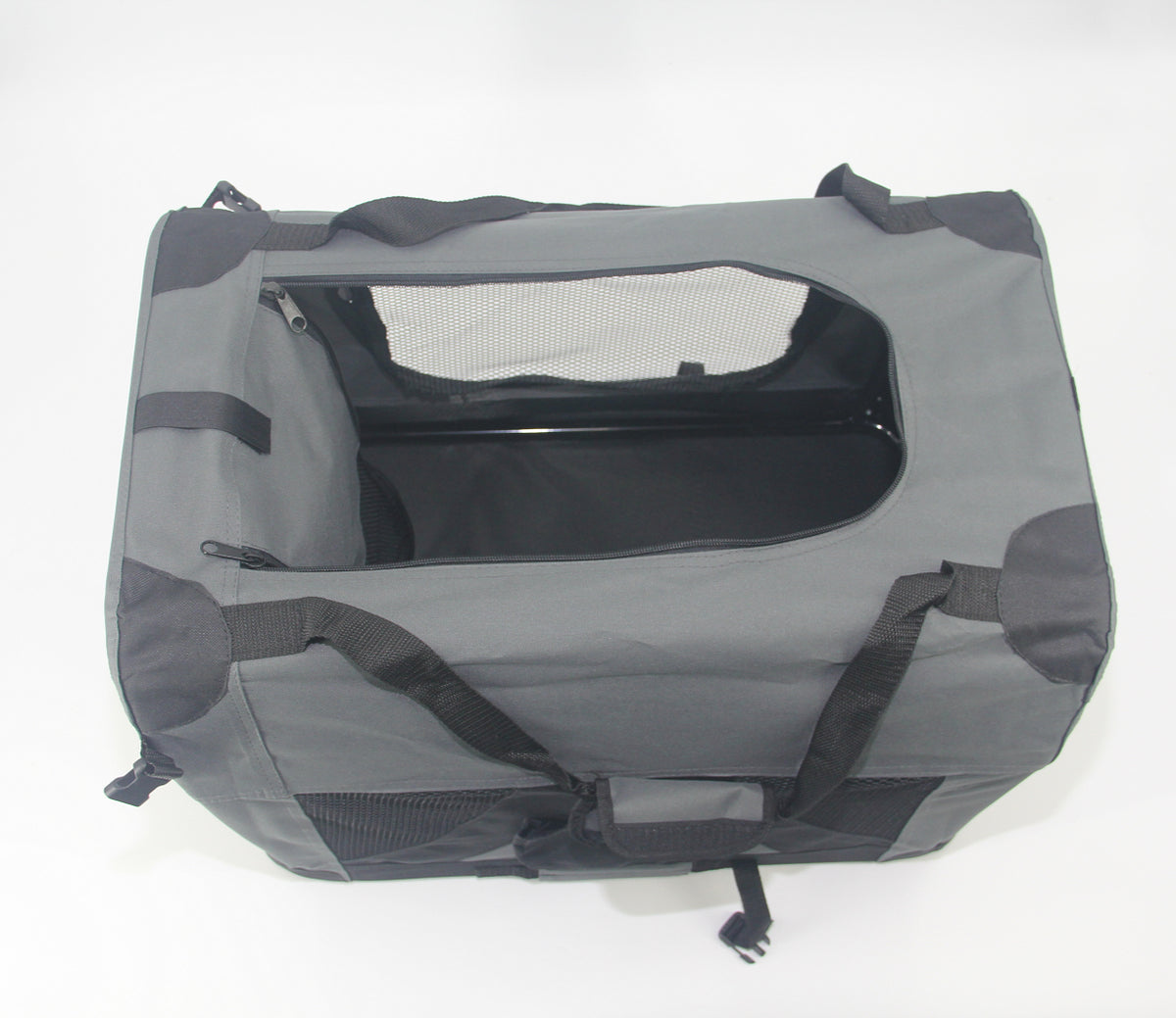 Medium Portable Foldable Dog Cat Puppy Rabbit Soft Crate Carrier - Grey | Travel in Comfort