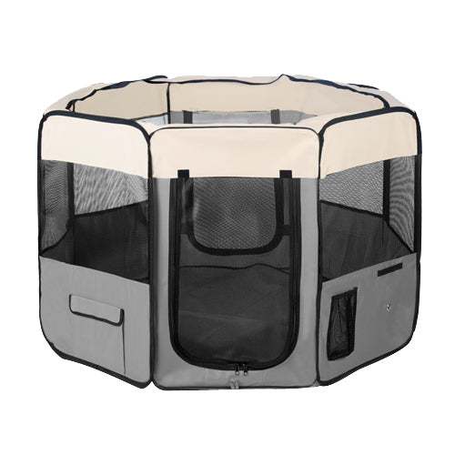 Medium Grey Pet Dog Cat Dogs Puppy Rabbit Tent Soft Playpen | Portable Pet Haven