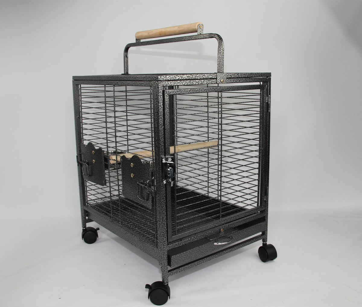 Small Bird Transport Budgie Cage | Parrot Aviary Carrier With Wheel