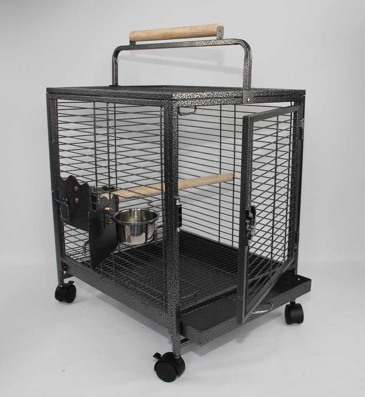 Small Bird Transport Budgie Cage | Parrot Aviary Carrier With Wheel