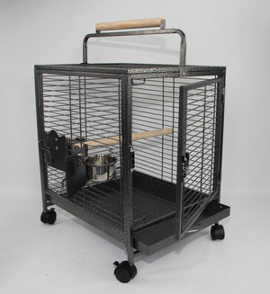 Small Bird Transport Budgie Cage | Parrot Aviary Carrier With Wheel