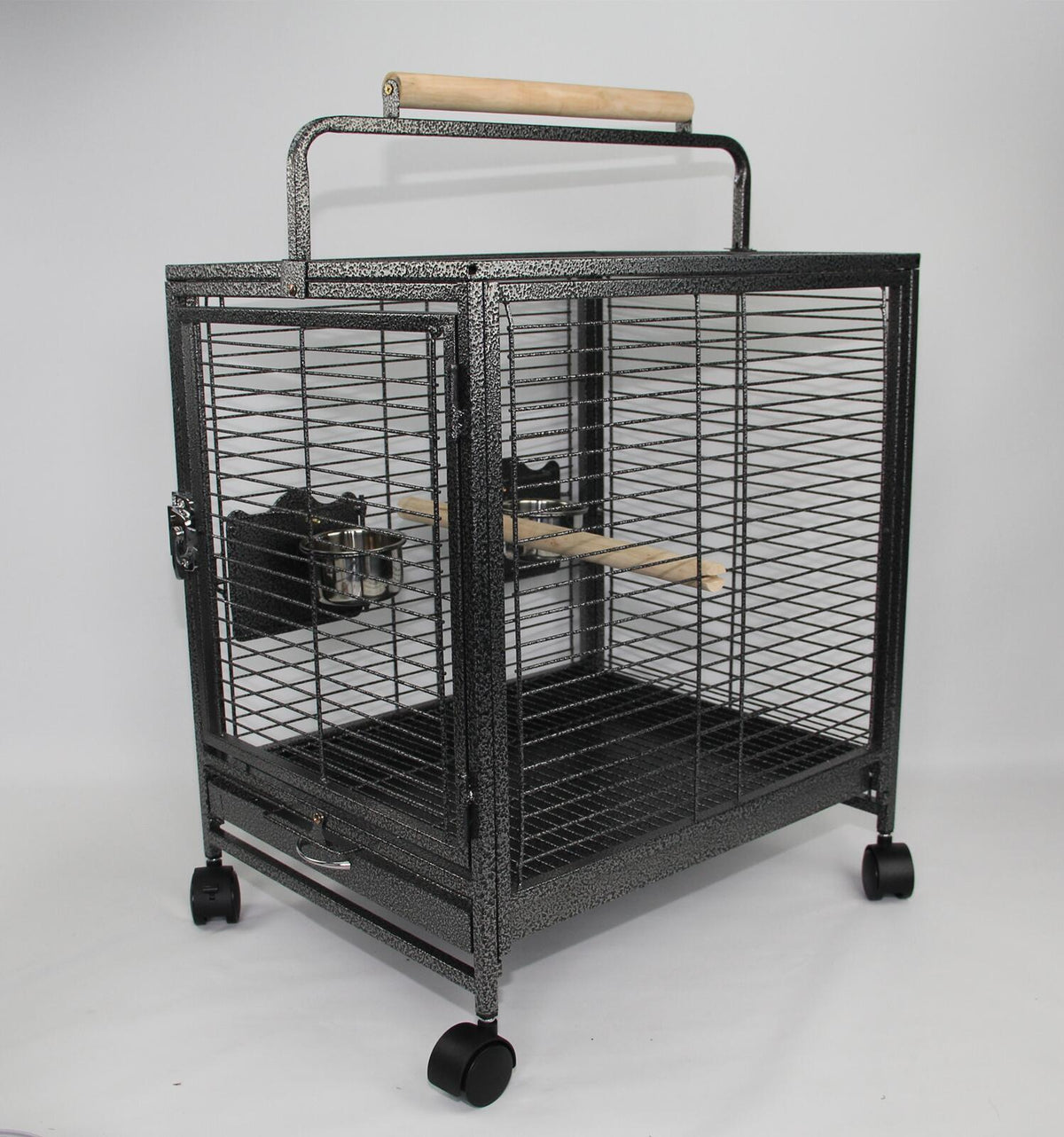 Small Bird Transport Budgie Cage | Parrot Aviary Carrier With Wheel