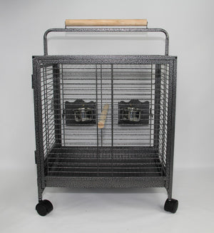 Small Bird Transport Budgie Cage | Parrot Aviary Carrier With Wheel