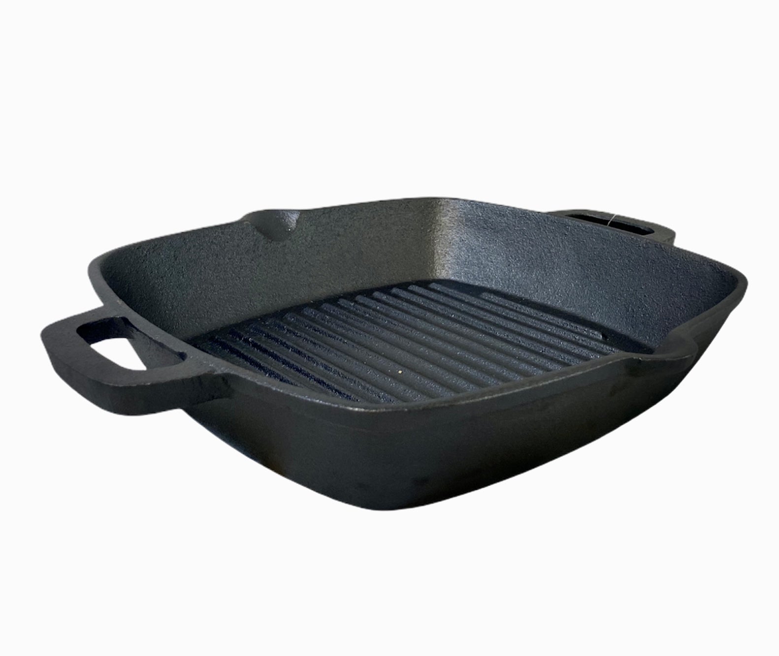 Cast Iron Grill Pan - Pre-Seasoned - Oven Safe - Barbecue Frypan - 26cm