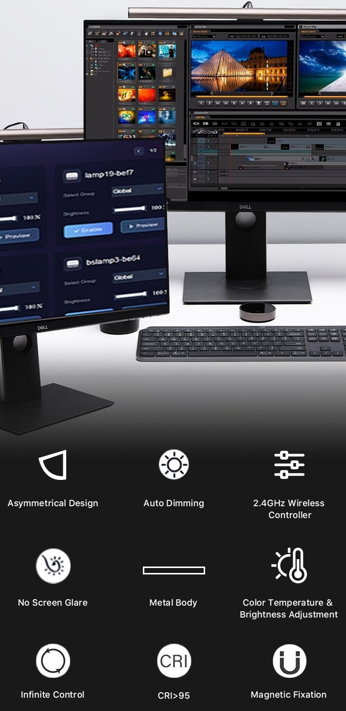 Wireless LED Lamp Monitor | 2 Bars | MIX-E1129