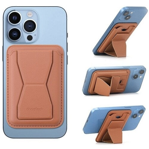 Magnetic Card Holder for iPhone 12/13/14 (Brown)