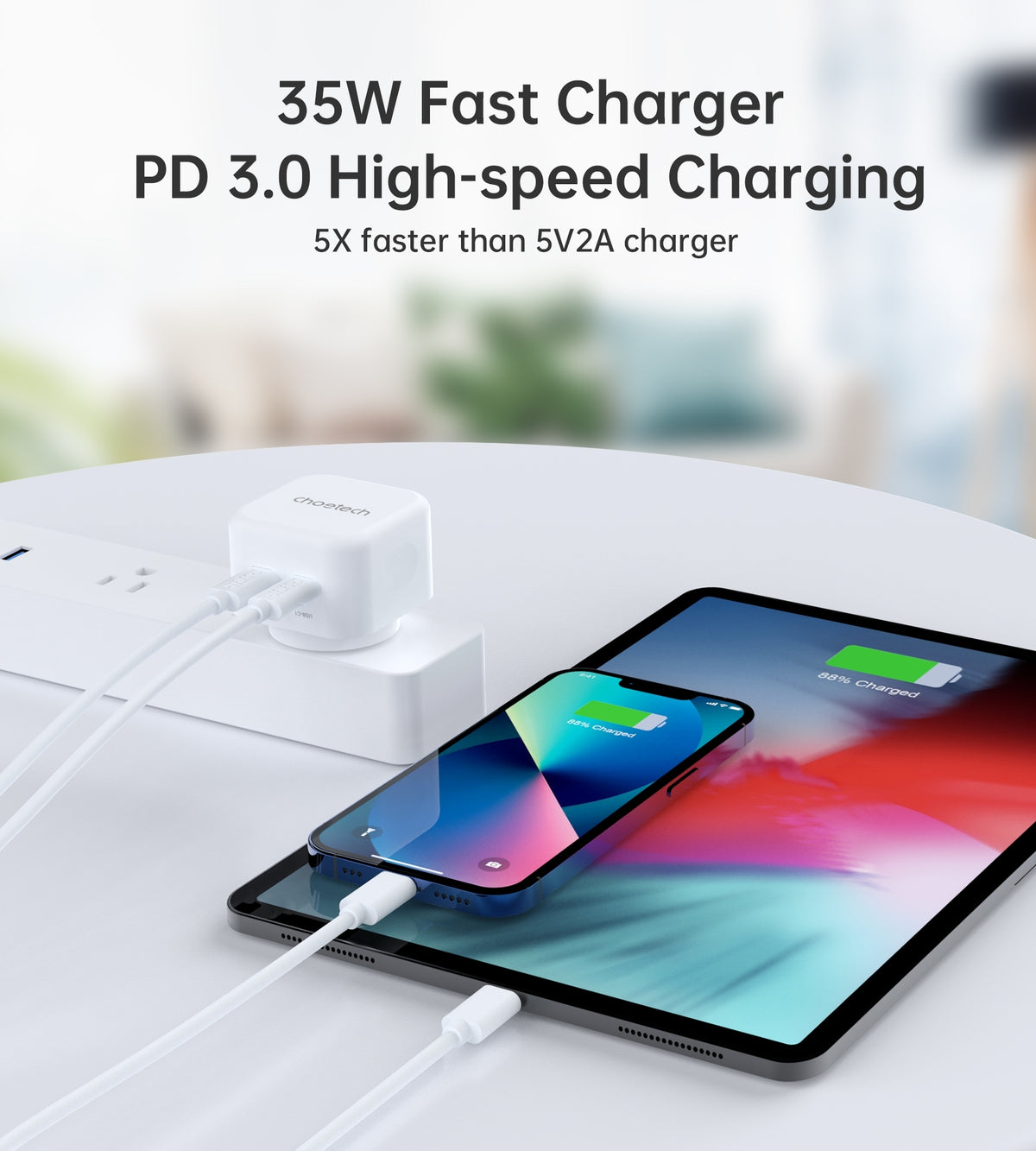 35W Dual USB-C Charger |  Q5008 PD