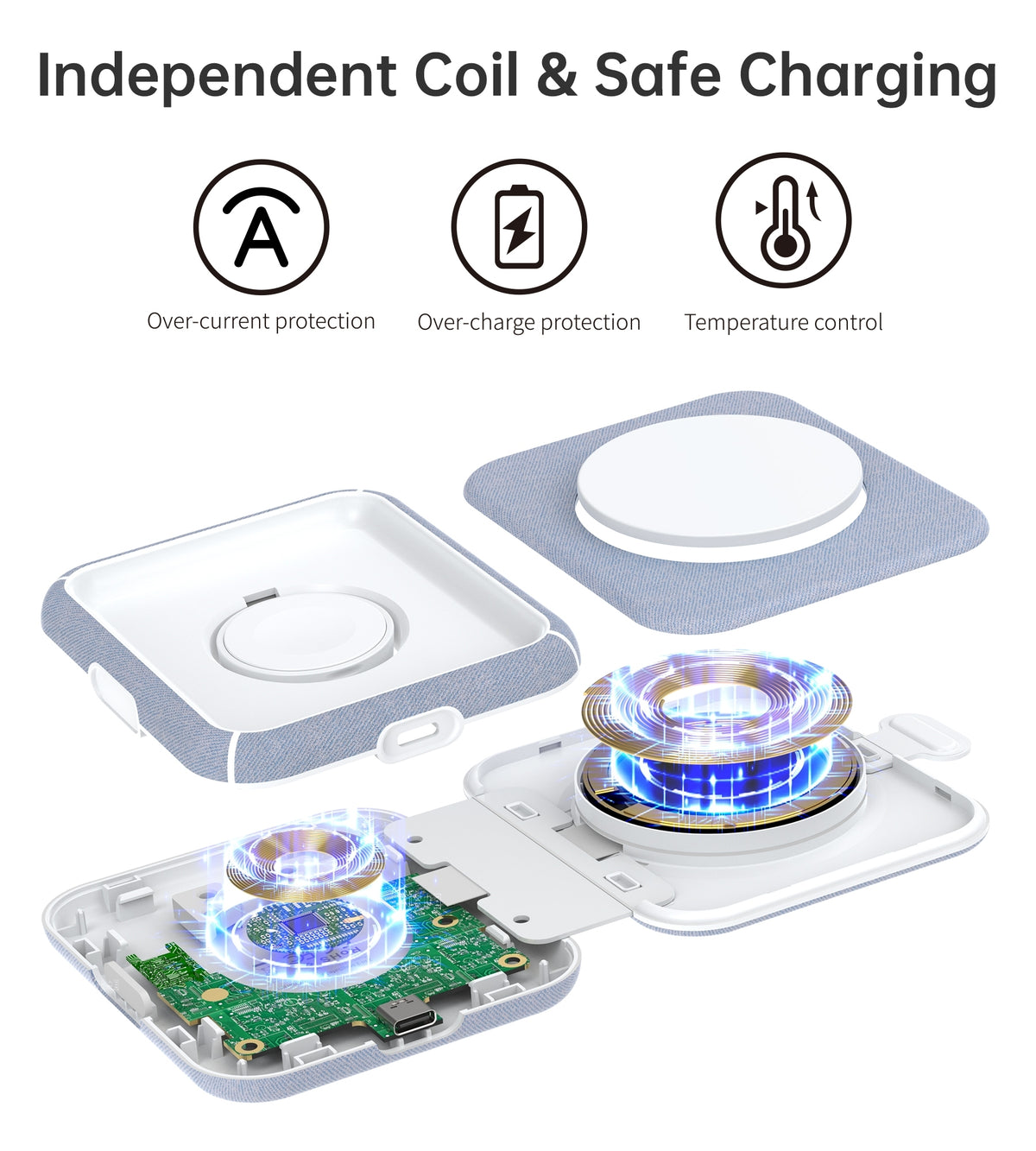 CHOETECH T323 2-in-1 Magsafe & MFI Wireless Charger