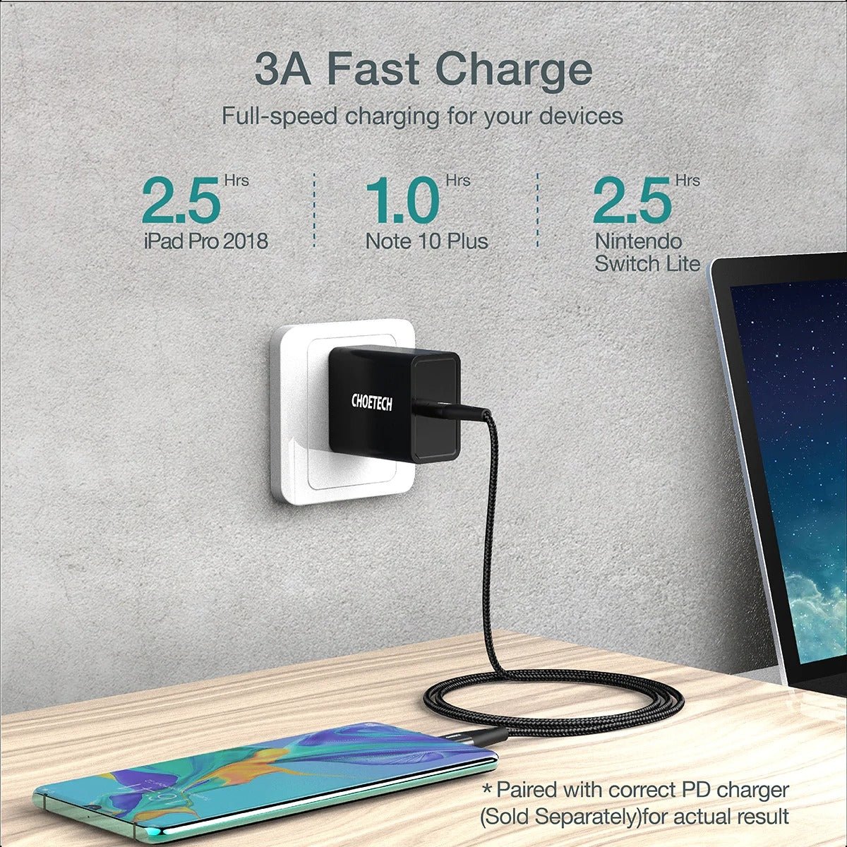 CHOETECH XCC-1003 USB-C To USB-C Cable 1.2M - The Hippie House