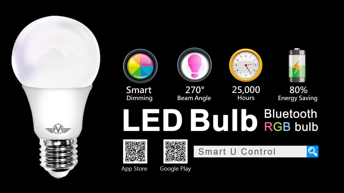 MV SMART BULB 9W E27 TWIN PACK (apple app only )