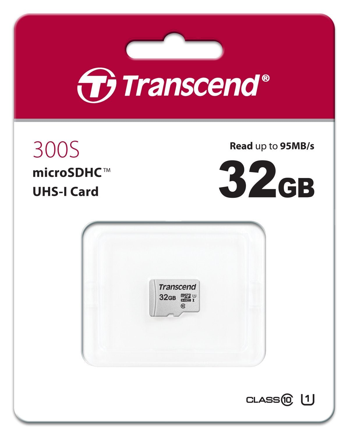 TRANSCEND TS32GUSD300S 32GB UHS-I U1 microSD w/o Adapter (microSDHC I, C10, U1)
