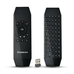 Remote Air Mouse Keyboard | Simplecom RT150 | 2.4GHz | Wireless | IR Learning