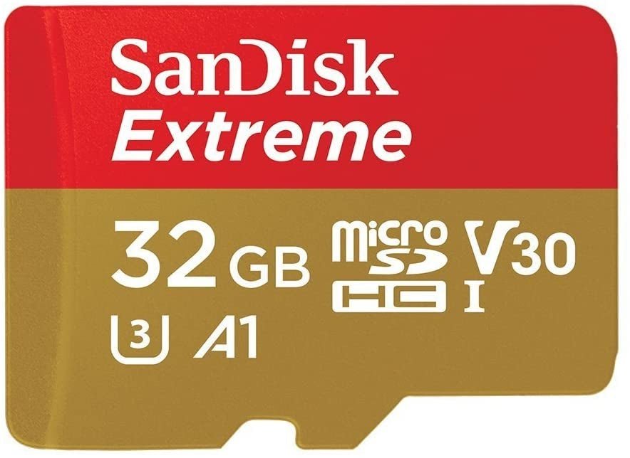 SANDISK SDSQXAF-032G-GN6MN 32GB MICRO SDHC EXTREME A1 V30, UHS-I/ U3, 100MB/s ,NO SD ADAPTER