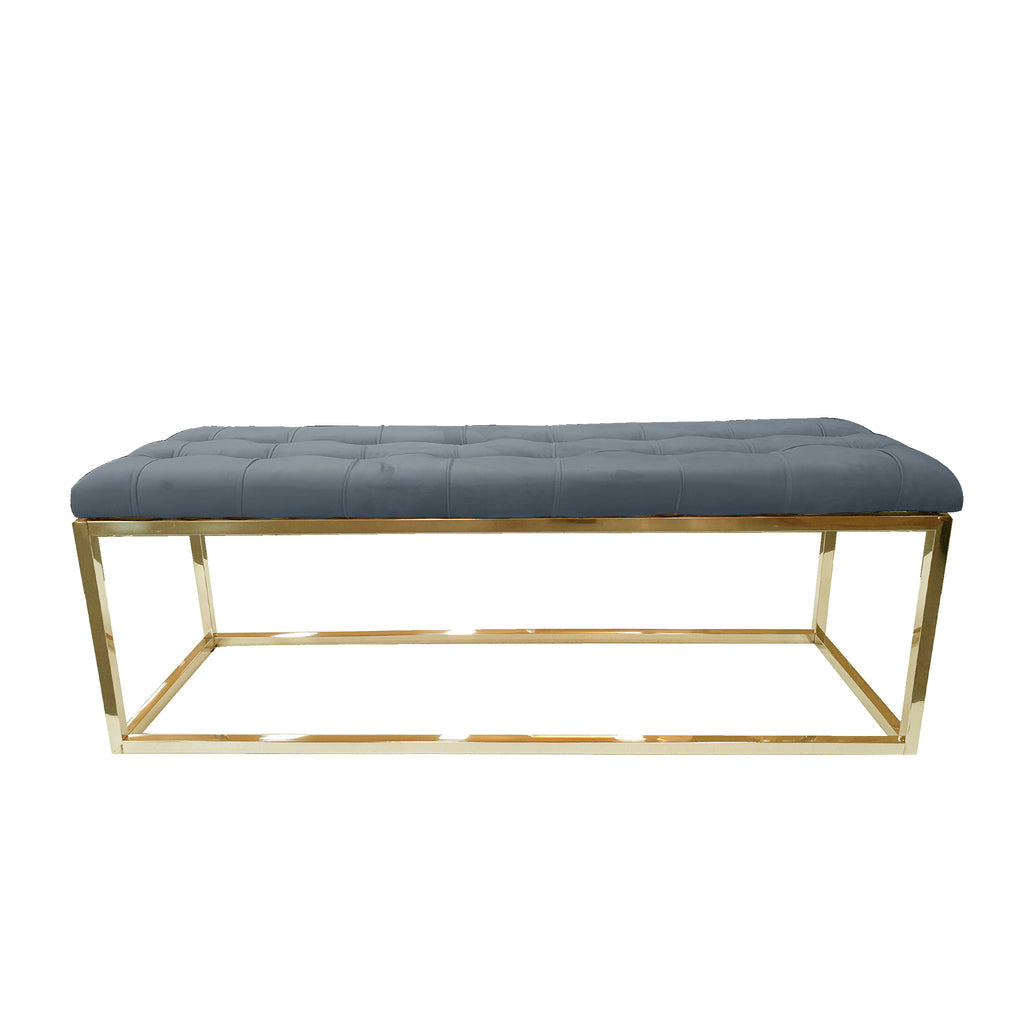 Holly Gold/Grey Ottoman