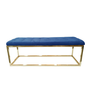 Holly Ottoman - Gold & Blue | Chic and Comfortable