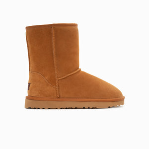 Genuine Australian Sheepskin Unisex Short Classic Suede Boots | Unisex | Chestnut | EU37
