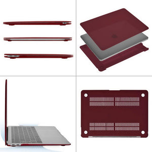 MacBook Air 13 Inch Case 2020 2019 2018, A1932, A2179,A2337 Shell Case Keyboard Cover Wine Red